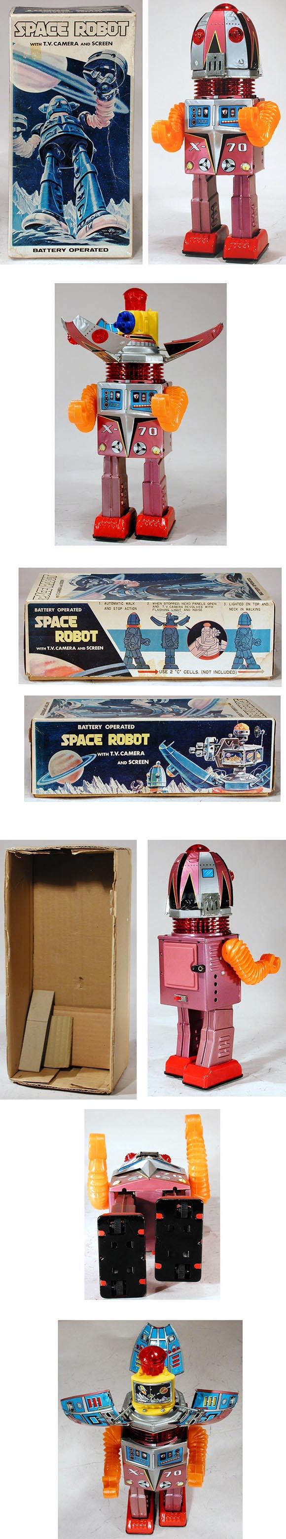 c.1969 Nomura, Space Robot X-70 (Tulip Head) in Original Box